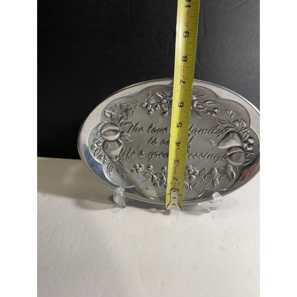 Lenox Pewter Plaque "The Love of Family" Decorative Sentimental Tray - Picture 6 of 6